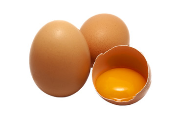 eggs on a white background