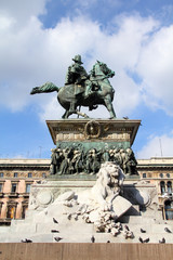 Obraz premium Vittorio Emanuele II monument in Milan