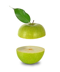 halves of apple