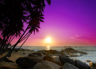 Tuinposter Sunrise on Sri Lanka