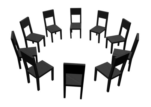 Chairs in clearance a circle