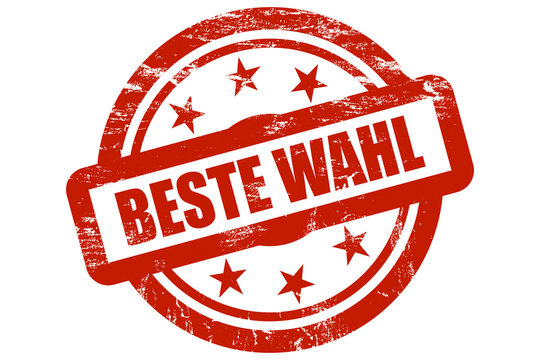 Sternen Stempel rot BESTE WAHL