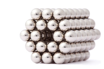 hexagon of metal segment assembled from spheres isolated