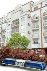 Police in front of building