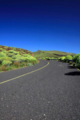 the empty road on La Gomera, Canary island, Spain