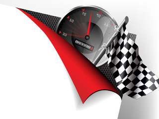Paper with flex corner with racing theme