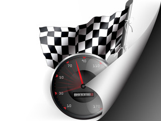 Paper with flex corner with racing theme