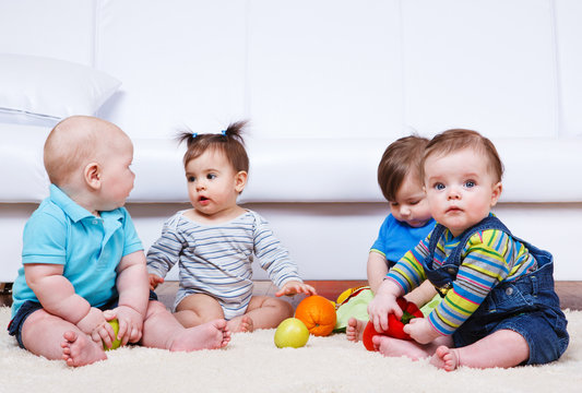 Four babies group
