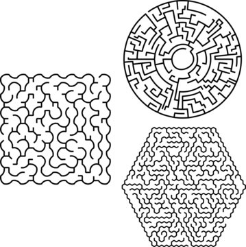 Set of alternative mazes