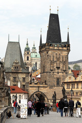 Prag, auf der Karlsbrücke