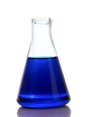 Test-tube isolated on white. Laboratory glassware