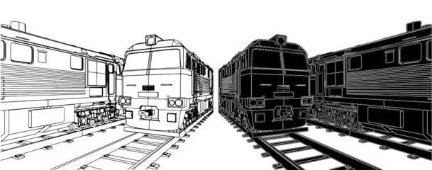 Train Locomotive Vector 04