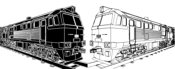 Train Locomotive Vector 03