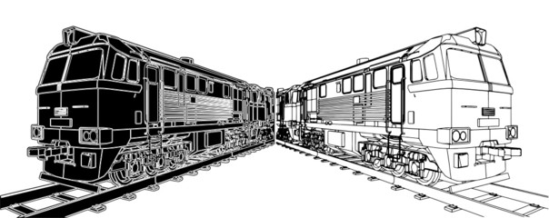 Train Locomotive Vector 02