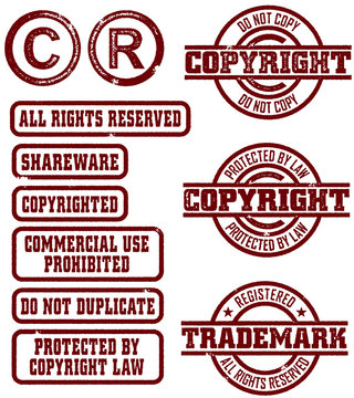 Vector Copyright Stamps