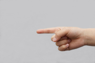 右手　指さす　表示