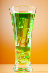 Colourful cocktail in glasses