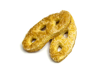 delicious pastries isolated on white