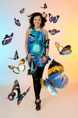 Miss Beautyful mit Schmetterlingen