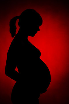 beautiful pregnant silhouette
