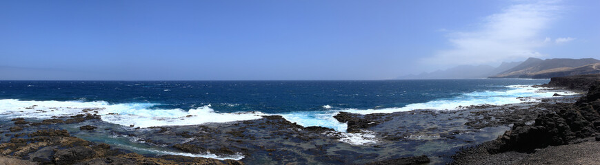 Fototapeta na wymiar panoramiczny Canary zatoka Cofete