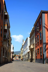 Street in La Laguna, Canary Island, Tenerife - obrazy, fototapety, plakaty