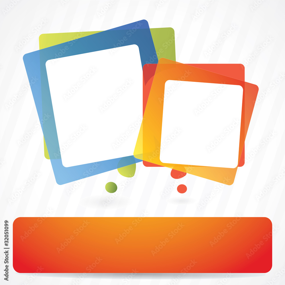 Poster vector background with speech bubbles and place for for text