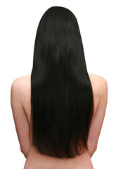 young woman with beautiful black hair