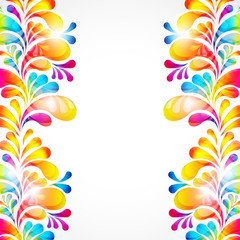 Abstract bright background with teardrop-shaped arches.