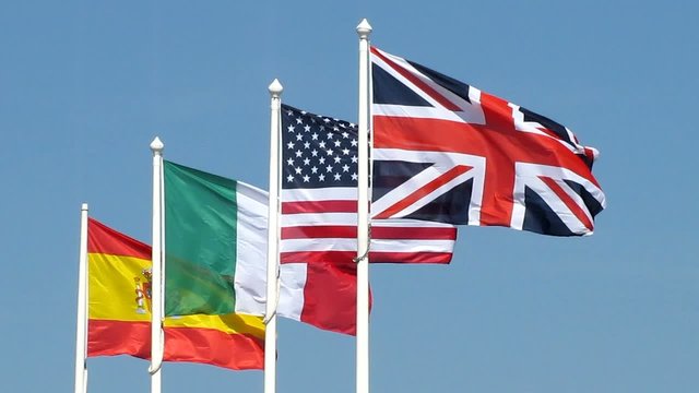 Drapeaux au vent