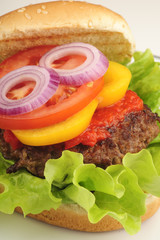 Hamburger closeup