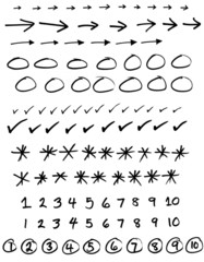 marker numbers and graphic elements