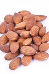 almond nuts isolated on white background