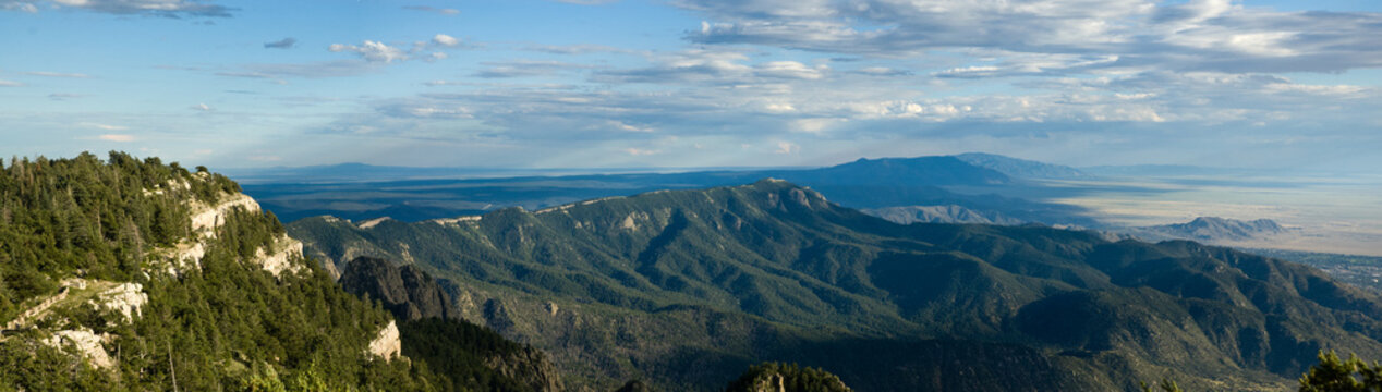 Panorama of mountains and forrests