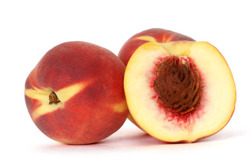 peach over white background
