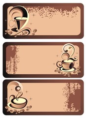 Set of coffee,tea banners