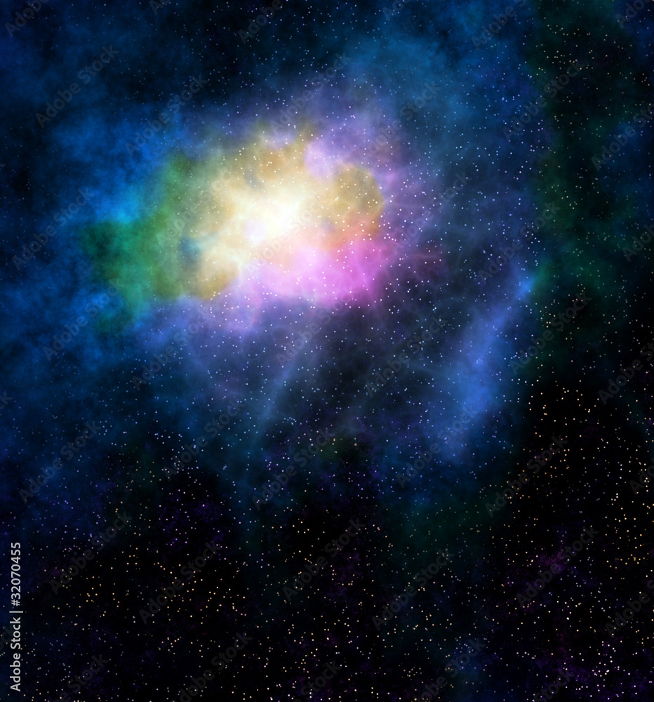 Canvas Prints outer space cloud nebula and stars