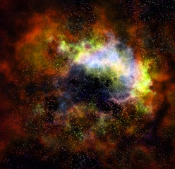 Fototapeta na wymiar mgławica zewnętrzna chmura przestrzeni i gwiazdy