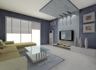Modern design interior of living-room
