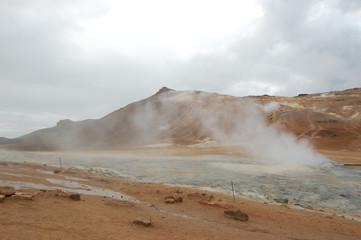 Steaming Mud Pot, Lake Myvatn, Iceland