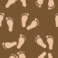 Seamless footprint pattern