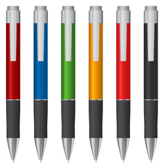 Set of vector pens