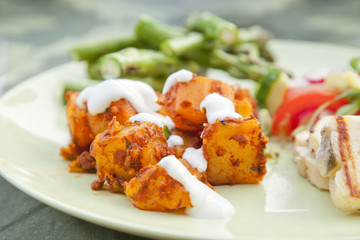 Kurdish speciality - spicy potato salad