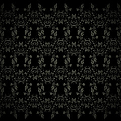 floral pattern on black