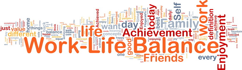 Work –life balance background concept