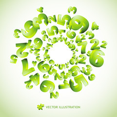 Abstract background with numbers.