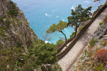 Fototapeta na wymiar Wyspa Capri Via Krupp