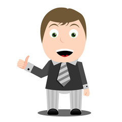Business man with thumb up