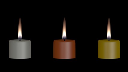 Three candles