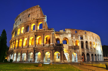 Plakat Colosseum na zmierzchu
